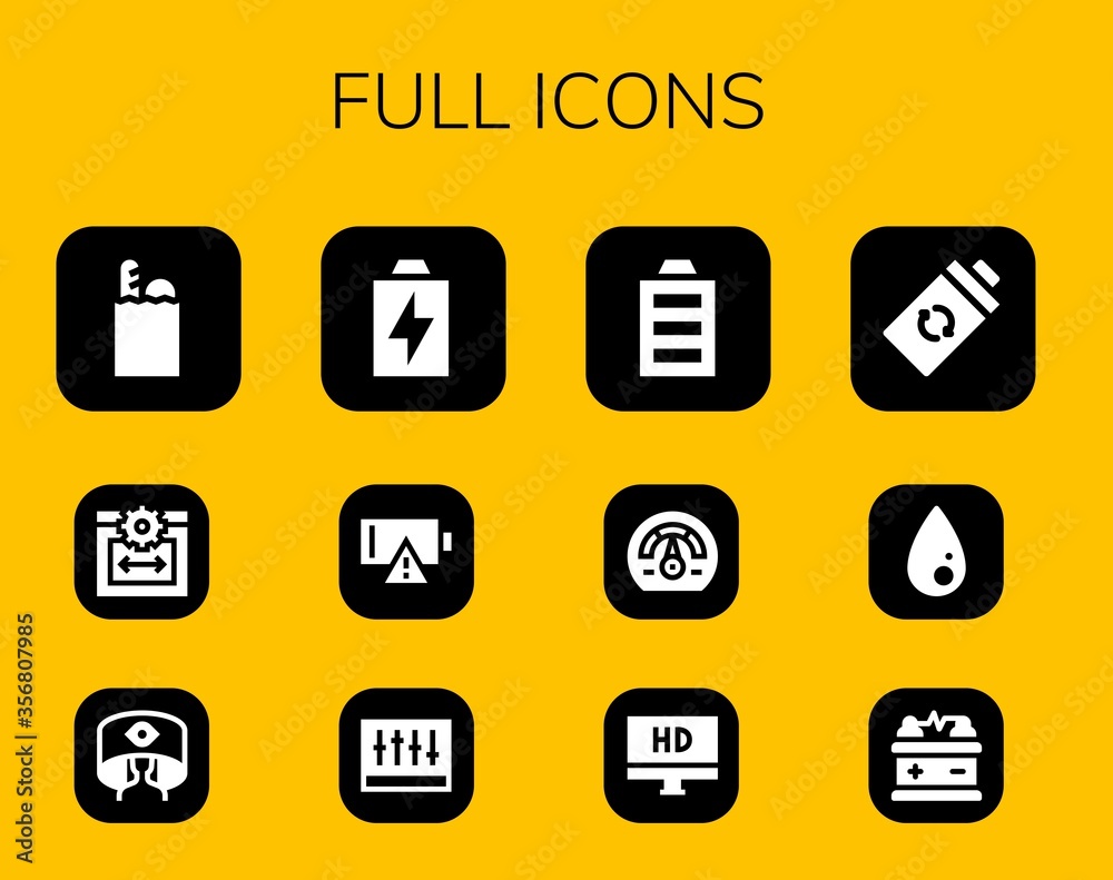 Wall mural full icon set