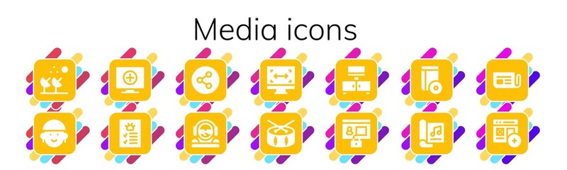 media icon set