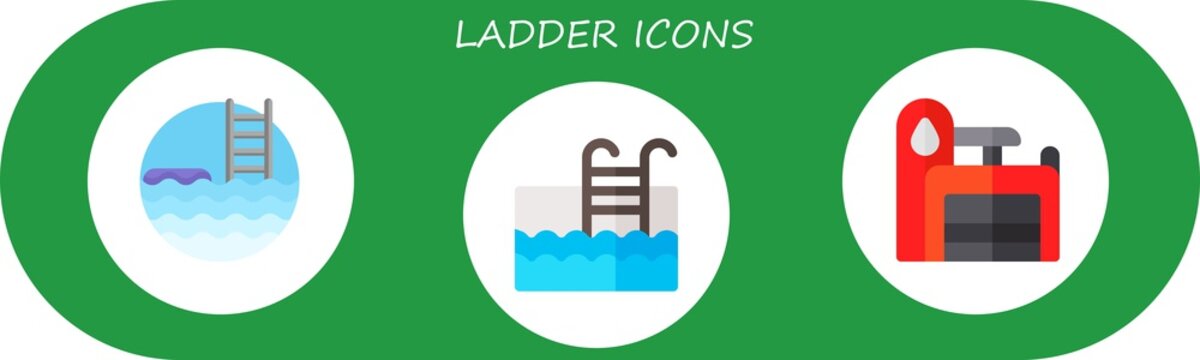 ladder icon set