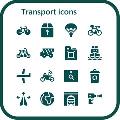 transport icon set