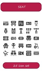 seat icon set