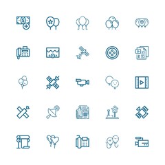 Editable 25 glossy icons for web and mobile
