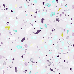 Terrazzo Texture Vector. Flooring Seamless Pattern