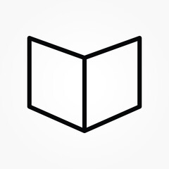 Reading book line icon, Vector on white background