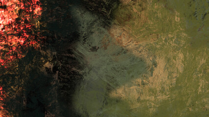 Abstract digital painting of geologic mountain illustration background