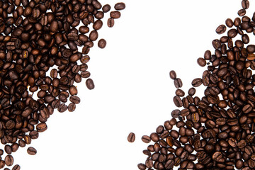 fried coffee grains background