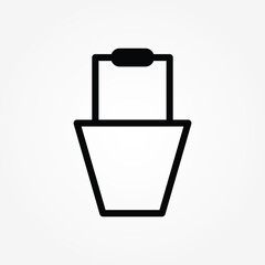 bucket line icon design vector illustration