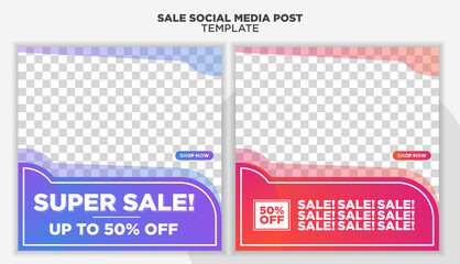 Modern and Unique Social Media Banner Template for Promotion and Digital Marketing. Promotional Square Web Banner for Social Media. Elegant and Simple Discount Promo Ads