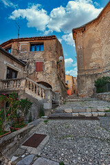 Fototapeta premium Street in the old part of small Bakar town, Croatia