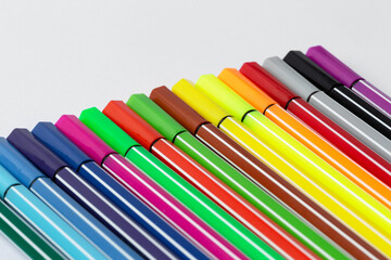 Color pen on white background