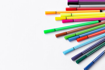 Color pen on white background