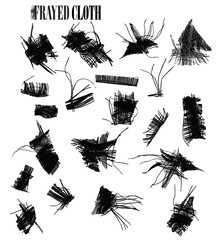 Frayed cloth torn and ripped vector