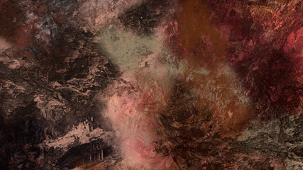 Abstract digital painting of geologic mountain illustration background