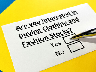 Questionnaire about stock investment
