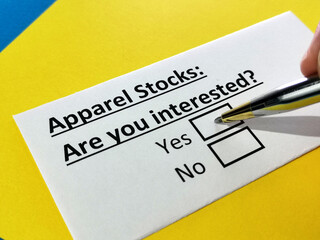 Questionnaire about stock investment