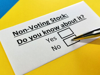 Questionnaire about stock investment