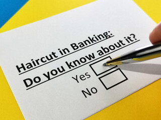 Obraz premium Questionnaire about stock investment
