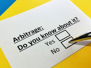 Obraz premium Questionnaire about stock investment