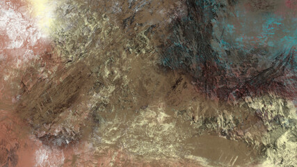 Abstract digital painting of geologic mountain illustration background