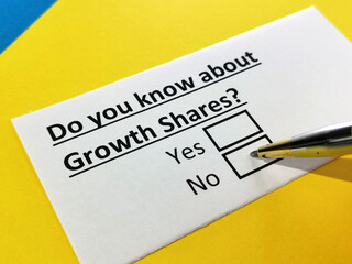 Obraz premium Questionnaire about stock investment