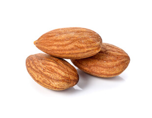 Almonds isolated on white background