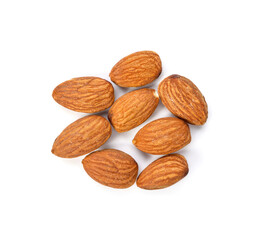 Almonds isolated on white background