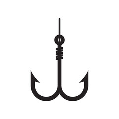 fishing hook icon in trendy flat style , hook icon
