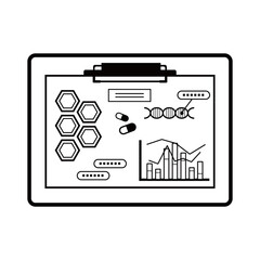 化学 臨床 バイオイメージ資料 クリップボード 白黒線画