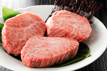 牛肉希少部位「トモサンカク」(北海道産黒毛和牛)　Wagyu