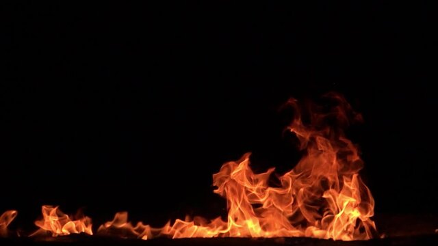 Burning Small Fire Loop 240fps Slow Motion x8 Loop 2 High Speed Camera