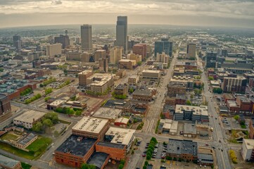 Aerial View of Omaha, Nebraska - obrazy, fototapety, plakaty