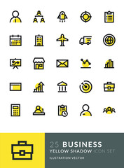 Illustration vector graphic of Business Icon Set - You will get 25 premium icon sets Business it contains Business Man,Relation,Startup,Goal,Clipboard,Calender,Office Building, and any More.