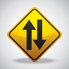 two-way traffic sign