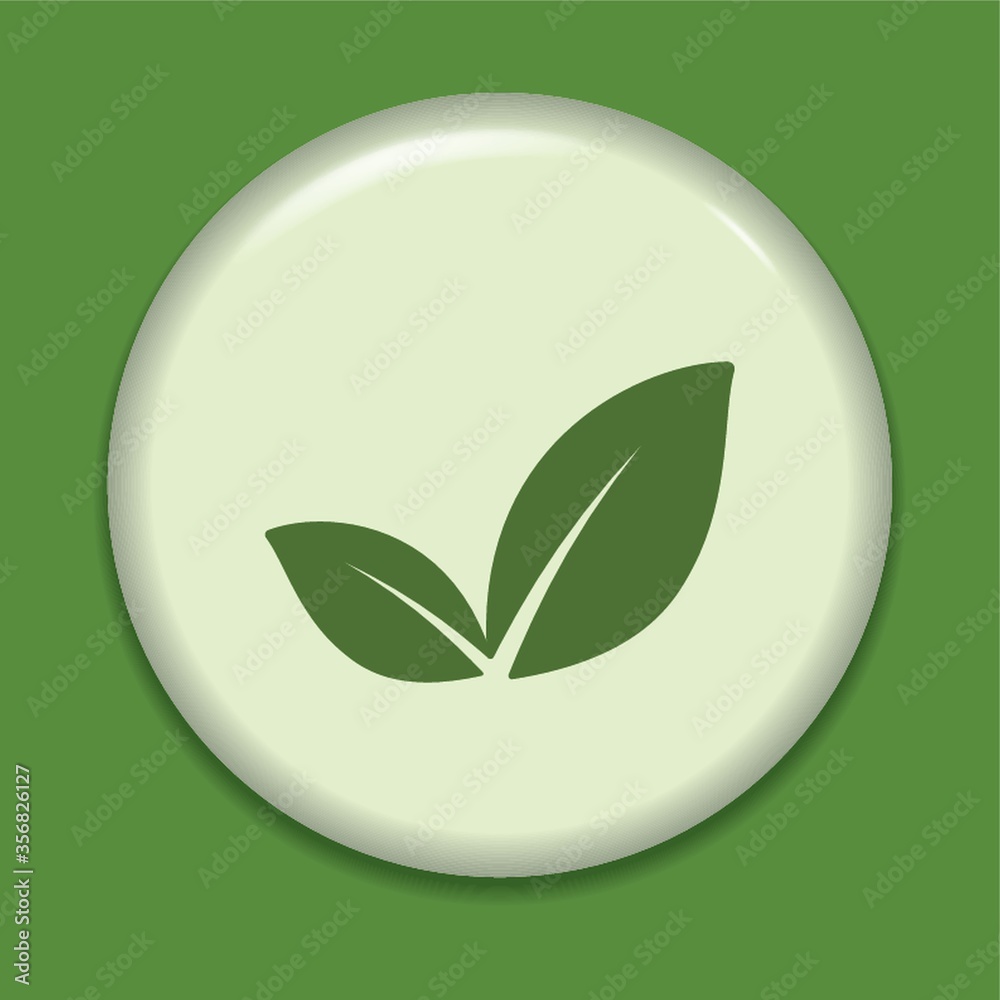 Sticker leaves icon