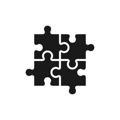 Fototapeta premium puzzle icon in trendy flat design