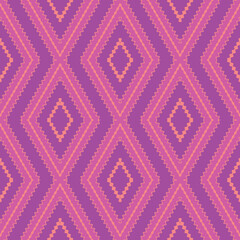 Beautiful intricate ikat geometric vector pattern background. 