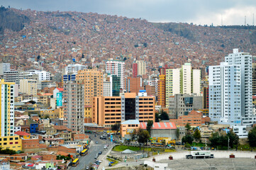 Fototapeta na wymiar La Paz, Bolivia cityscape