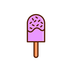 Ice Cream Cone Icon Vector Illustration Logo Template