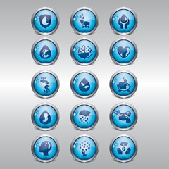 collection of save water icons