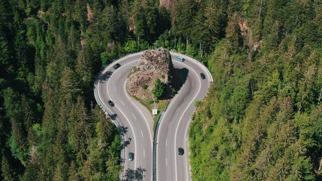 Kreuzfelsenkurve at the H&ouml;llental in the Black Forest, Germany