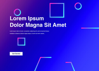 Dynamic shapes composition for landing page