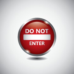 do not enter road sign