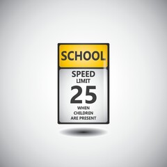 speed limit 25 road sign