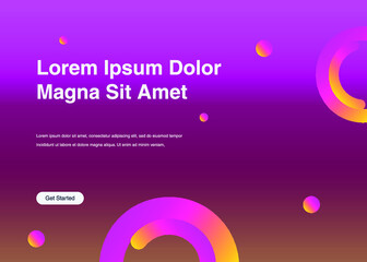 Dynamic shapes composition for landing page