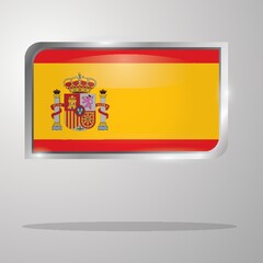 Fototapeta premium spain flag button