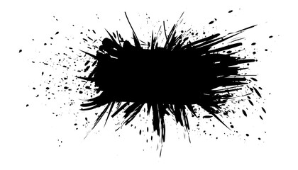 hand drawn of brush stroke for black ink paint. grunge backdrop, dirt banner, watercolor design and dirty texture. vector illustration