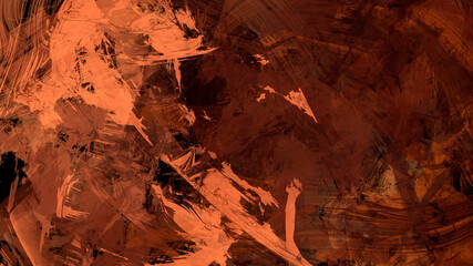 Abstract digital painting of geologic mountain illustration background