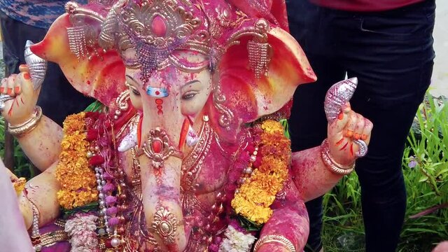 Indian Lord Ganesha and Hinduism, the God of wisdom and prosperity