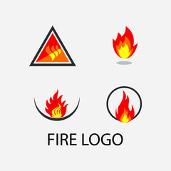 fire danger sign logo vector icon.