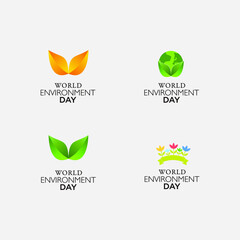 vector logo design world environment day icon.